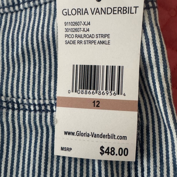 NWT Striped Slim Ankle Jeans - Picture 4 of 6